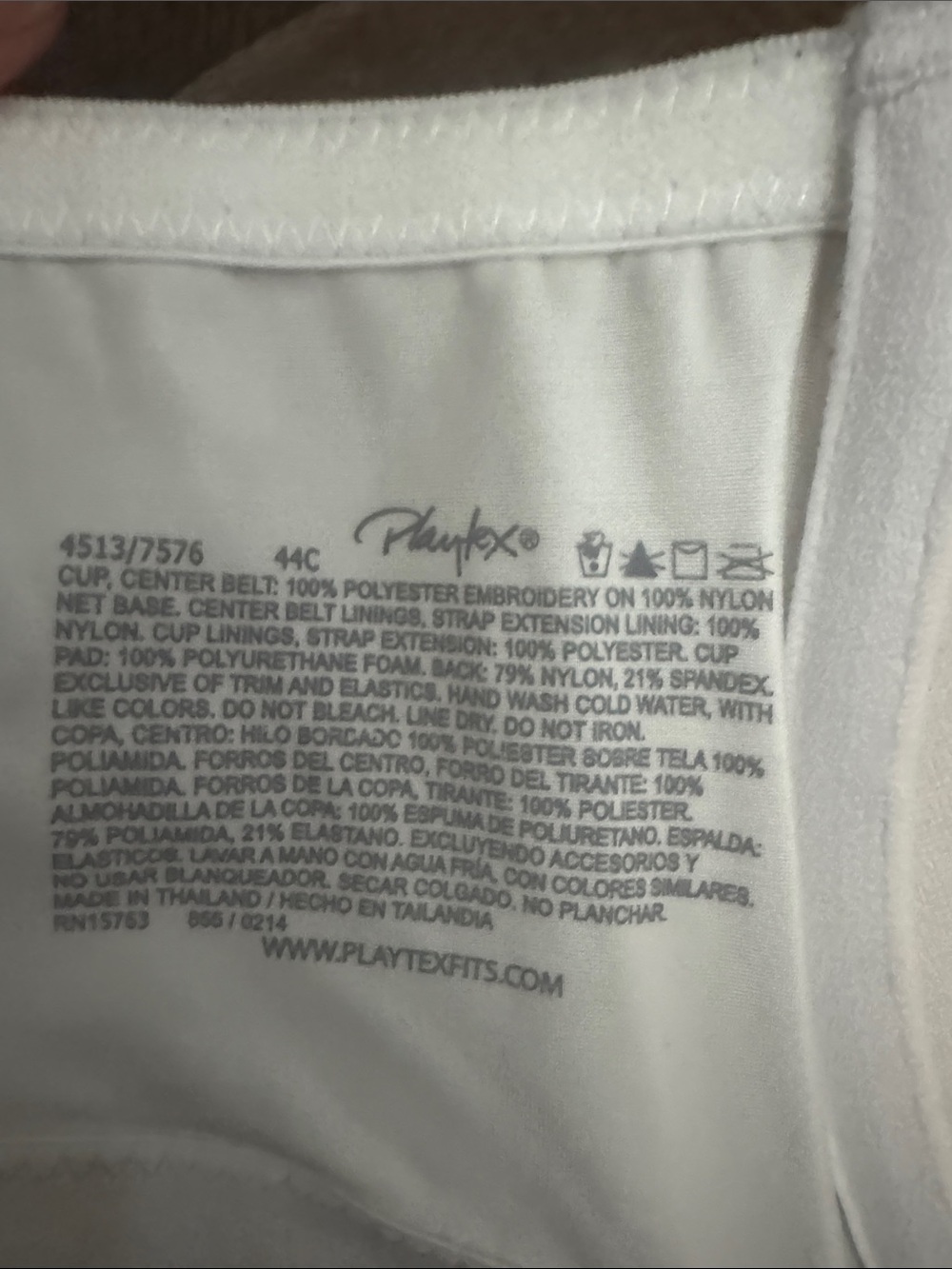 NWOT Playtex White Embroidered Underwire Bra - Picture 2 of 4